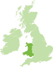 map of Wales map of Wales