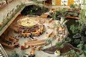 The revolving bar is a feature of the hotel
