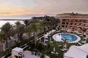 The Sir Anthony hotel & Pool at sunset