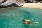 Couple snorkeling
